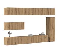 Ensemble de meuble TV mural 7 pcs chêne artisanal vidaXL
