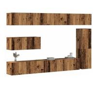 Ensemble de meuble TV mural 7 pcs vieux bois bois d ingénierie