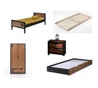 Chambre Complète Enfant 5 Pièces ""Alex"" Marron & Noir