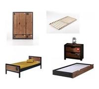 Ensemble de meubles Alex avec armoire Marron G