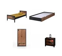 Ensemble De Meubles 'alex' Lit Gigogne Armoire 2 Portes