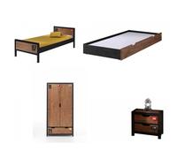 Ensemble De Meubles 'alex' Lit Gigogne Armoire 2 Portes