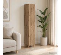 vidaXL Ensemble de meubles 2 pcs – Blanc brillant, Bois d'ingénierie, Salon, Intérieur/extérieur