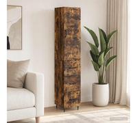 vidaXL Ensemble de Meubles 2 pcs Chêne fumé 33 x 34,5 x 90 cm, Cabinet Moderne, Rangement élégant, Meuble Multifonctionnel, Solution d'organisation intérieure