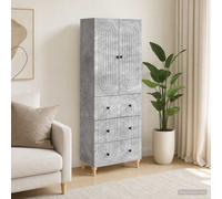 vidaXL Ensemble de meubles 2 pcs 66 x 34,5 x 90 cm Bois d'ingénierie avec tiroir