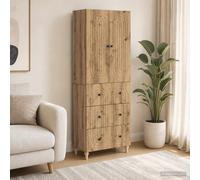 vidaXL Ensemble de Meubles 2 pcs 66 x 34,5 x 90 cm Bois d'ingénierie, Ensemble de Meubles Adaptable, pièces Modernes et élégantes pour Votre Salon, Bureau ou Maison, Design Pratique
