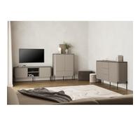 Ensemble de Meubles Bella - Buffet, Meuble TV et Buffet Haut - Finition Congo Mat Chic
