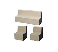 My Velinda Ensemble de meubles chambre enfant 2x fauteuil + canapé Beige-Gris
