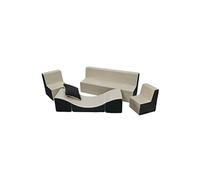 Ensemble de meubles chambre enfant: 2xfauteuil+canapé+pouf beige-gris