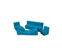 Ensemble de meubles chambre enfant: 2xfauteuil+canapé+pouf bleu