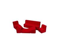 Ensemble De Meubles Chambre Enfant: 2xfauteuil+Canap+Pouf Rouge