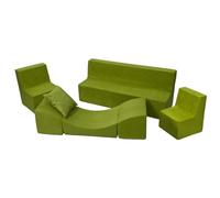 Ensemble de meubles chambre enfant: 2xfauteuil+canapé+pouf vert
