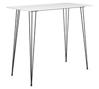 Ensemble de meubles de bar 7 pièces blanc et gris | Dessus de table MDF, Structure en métal, Sièges en PP, Dossier en maille, 110 kg Capacité de charge