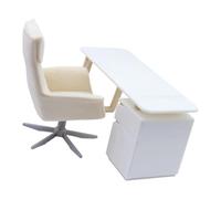 Ensemble de meubles de bureau professionnels 1/12 avec chaise de bureau pour maisons de poupée détaillées, décoration intérieure, maisons de poupées, bureau et chaise