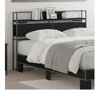 Ensemble de meubles de chambre (hors lit) Vidaxl Tête de lit de rangement Chêne noir 160 cm Bois d'ingénierie