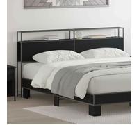 Ensemble de meubles de chambre (hors lit) Vidaxl Tête de lit de rangement Chêne noir 200 cm Bois d'ingénierie