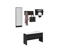 Vidaxl Ensemble De Meubles De Couloir 4 Pcs Noir Bois D'ingénierie Marron