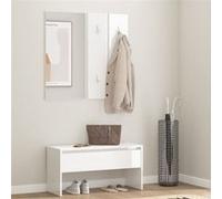 Ensemble de meubles de couloir Blanc brillant Bois d ingénierie Blanc G