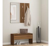 Vidaxl Ensemble De Meubles De Couloir Chêne Marron Bois D'ingénierie Marron