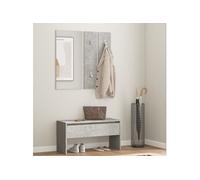 Ensemble de meubles de couloir Gris béton Bois d ingénierie Gris béton G