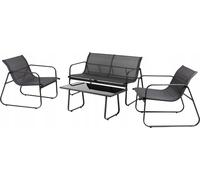 Ensemble de meubles de jardin de haute qualité : canapé, 2 fauteuils, table - Durable & résistant aux intempéries
