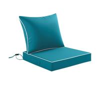 Ensemble de Meubles de Jardin de Remplacement, Coussin de siège de balançoire de Jardin épais rembourré, Coussins de Chaise d'extérieur avec Chaise Longue arrière(Ocean Blue)