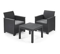 Ensemble de balcon KETER Emma avec table basse et 2 fauteuils