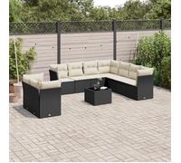 Ensemble de meubles de jardin - vidaXL - 10 pcs - Résine tressée - Coussins amovibles - Design modulaire