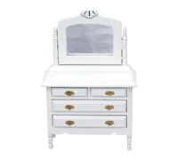Ensemble de meubles de poupée en bois pour salle de bain, commode, coiffeuse pour maisons de poupée à l'échelle 1/12, commode miniature en bois