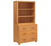 Ensemble de meubles de rangement moderne - vidaXL - Marron - 80x50x160 cm - Bois d'ingénierie - Chêne massif - 3 tiroirs