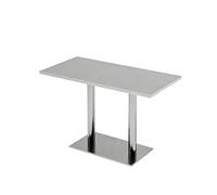 Ensemble De Meubles De Restaurant Industriel Moderne en Acier Inoxydable, Canapé Modulaire en Forme De U, Guéridon Carré, Chaises Noires Minimalistes, Sièges De Salle À Manger Commerciaux(F)