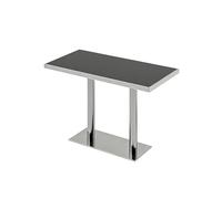 Ensemble De Meubles De Restaurant Industriel Moderne en Acier Inoxydable, Canapé Modulaire en Forme De U, Guéridon Carré, Chaises Noires Minimalistes, Sièges De Salle À Manger Commerciaux(I)