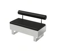 Ensemble De Meubles De Restaurant Industriel Moderne en Acier Inoxydable, Sièges De Cabine, Table À Manger Carrée Et Fauteuil for Café-Bar Club, Style Minimaliste De Qualité Commerciale(A)