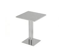 Ensemble De Meubles De Restaurant Industriel Moderne en Acier Inoxydable, Sièges De Cabine, Table À Manger Carrée Et Fauteuil for Café-Bar Club, Style Minimaliste De Qualité Commerciale(D)