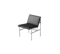 Ensemble De Meubles De Restaurant Moderne en Acier Inoxydable, Banc De Canapé Industriel Double Face avec Siège Rembourré Et Table D'appoint Carrée Minimaliste(H)