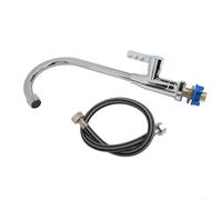 Ensemble de meubles de salle de bain, 1 pièce robinet d'eau froide pivotant à 360° avec tuyau d'entrée de 60 cm, construction en plastique et acier, installation facile pour cuisine ou bassin à