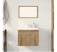 vidaXL Ensemble de meubles de salle de bain 2 pcs – Bois d'ingénierie Chêne artisanal Contemporain