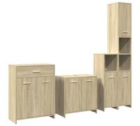 vidaXL Ensemble de meubles de salle de bain 4 pièces 3325044 Chêne Sonoma Marron G
