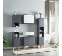 Ensemble de meubles de salle de bains 'Overath' 5 pièces gris