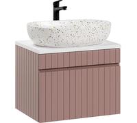 Ensemble de meubles de salle de bain 60Cm avec lavabo sur socle, Stylé Et Fonctionnel