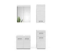 Ensemble de meubles de salle de bain Luna, 4 parties, Blanc, Vicco
