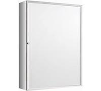 Ensemble de meubles de salle de bain modernes avec miroir gauche et porte droite ouverte 50 tailles