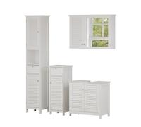 Ensemble de meubles de salle de bain Riad, 4 pièces, option 3, Blanc, Blanc, Vicco