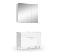 Ensemble de meubles de salle de bain Sola, 2 parties, Blanc, Vicco