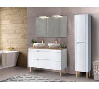 Ensemble de meubles de salle de bains 120Cm avec lavabo, armoire et miroir