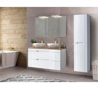 Ensemble de meubles de salle de bains 120Cm avec lavabo, armoire et miroirs