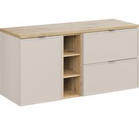 Ensemble de meubles de salle de bains moderne 120 cm cachemire avec plaque artisanale