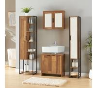 Ensemble de meubles de salle de bains 'Namsskogan' 4-pcs. Aspect noyer