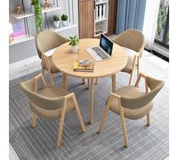 Ensemble de meubles de salle de conférence avec chaises longues et table basse - Parfait pour les petites réunions d'affaires et les négociations - Tapisserie élégante kaki