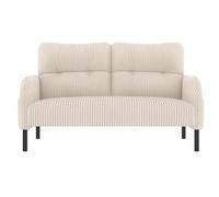 Ensemble de meubles de salon rembourrés flexibles 3 pièces - Canapé 2 places beige - Fauteuil ergonomique et avec cadre en métal, poches latérales pour le rangement et le confort